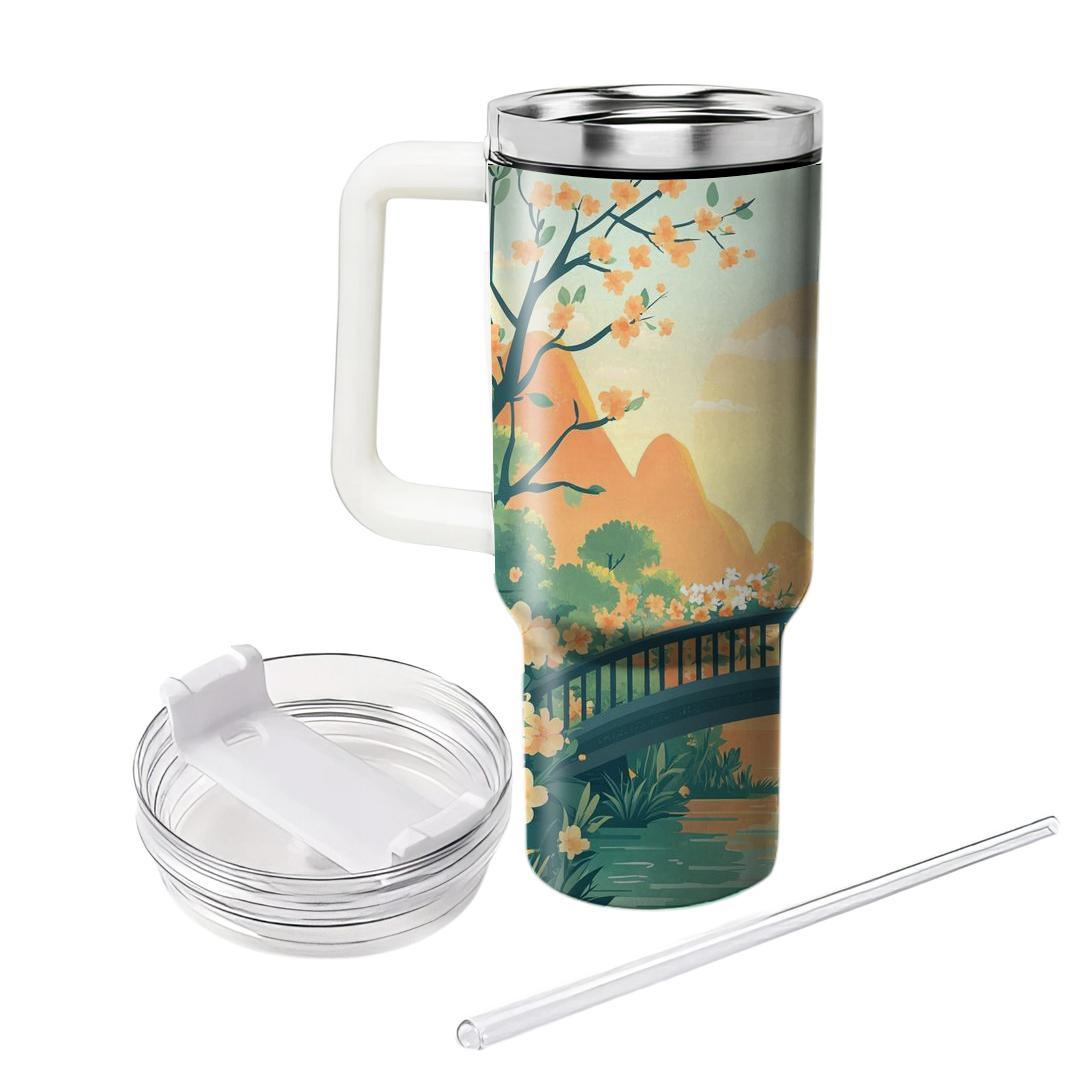 A Bridge Of Love: Connecting Hearts Across Distance Tumblers With Lids