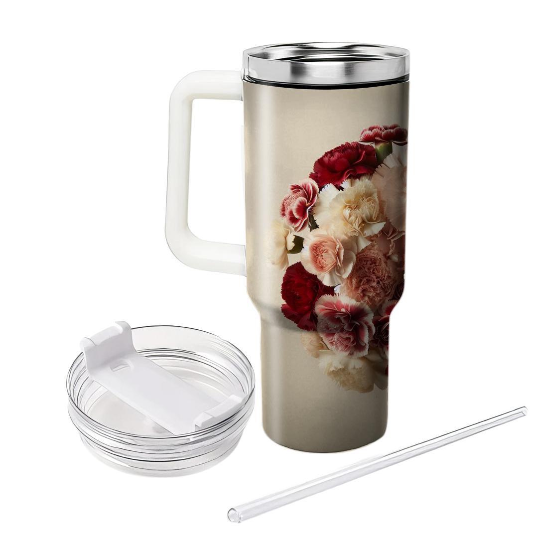 Classic Carnation Bouquet  Tumbler Cups