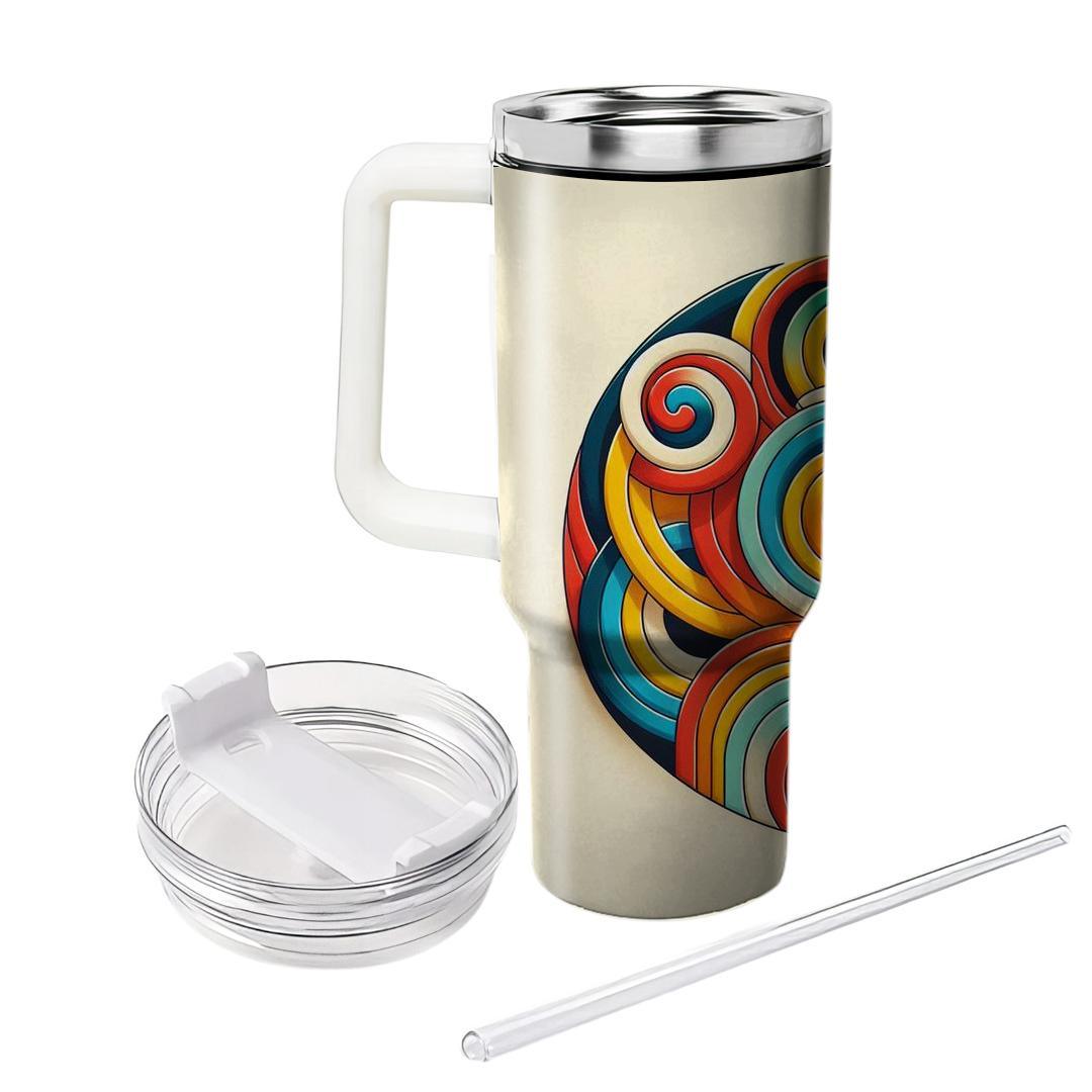 Groovy Rainbow Spirals  Custom Tumblers