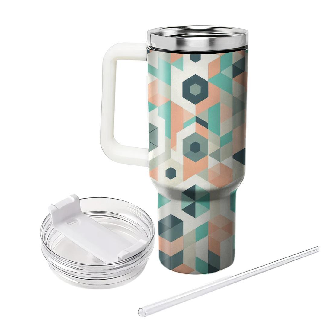 Polygon Pastel Dream  Travel Tumblers