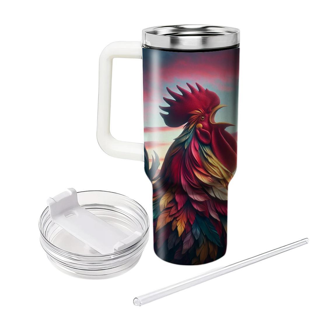 Gallant Rooster Dawn  Travel Tumblers