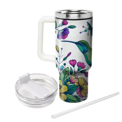 Beautiful Garden Hummingbird  Tumblers With Lids