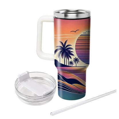 Summer Sunset Symphony  Travel Tumblers