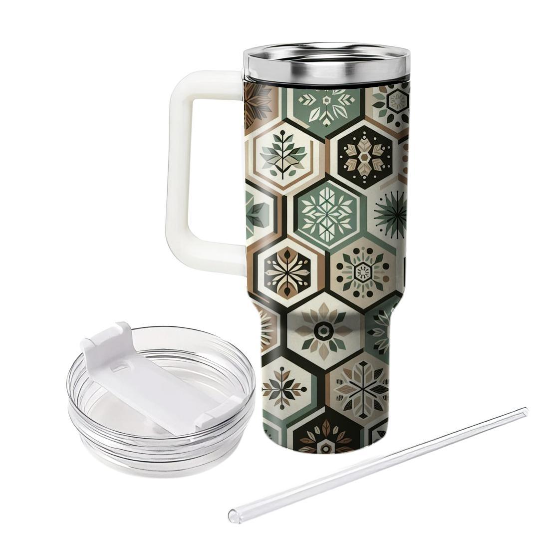 Hexagonal Nature Burst  Tumblers For Gifts