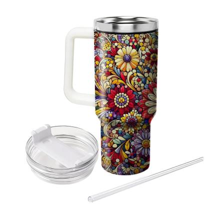 Charming Garden Mosaic  Travel Tumblers