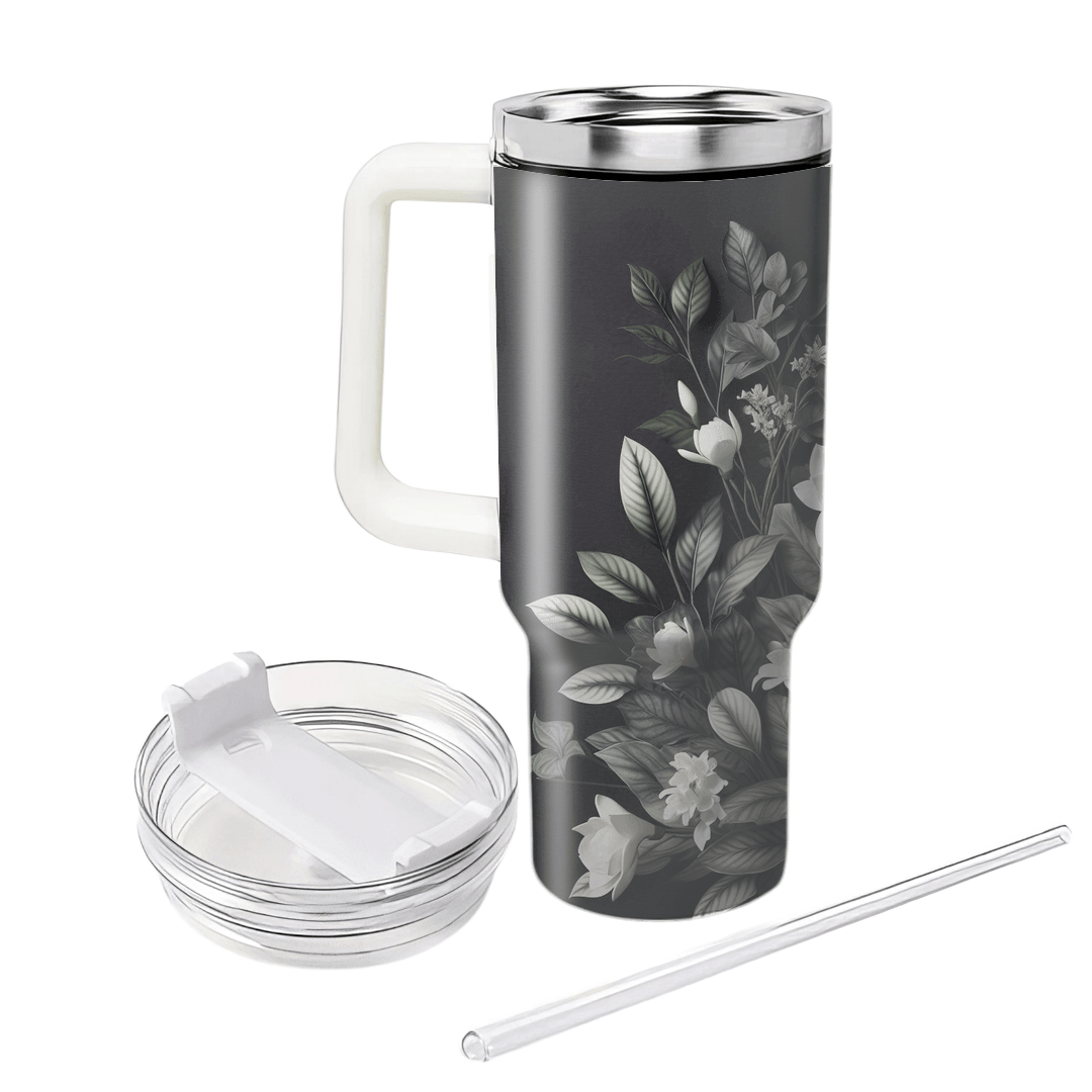 Chic Gardenia Elegance  Tumblers With Lids