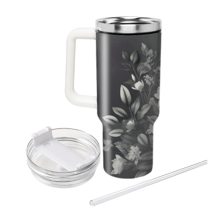 Chic Gardenia Elegance  Tumblers With Lids