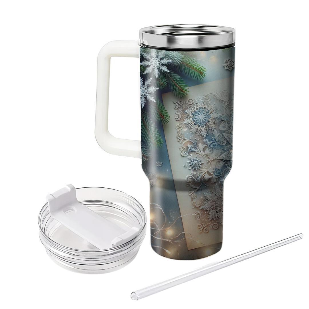 Frosted Wishes - Winter Solstice Celebration  Tumblers With Lids