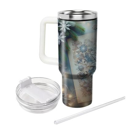 Frosted Wishes - Winter Solstice Celebration  Tumblers With Lids