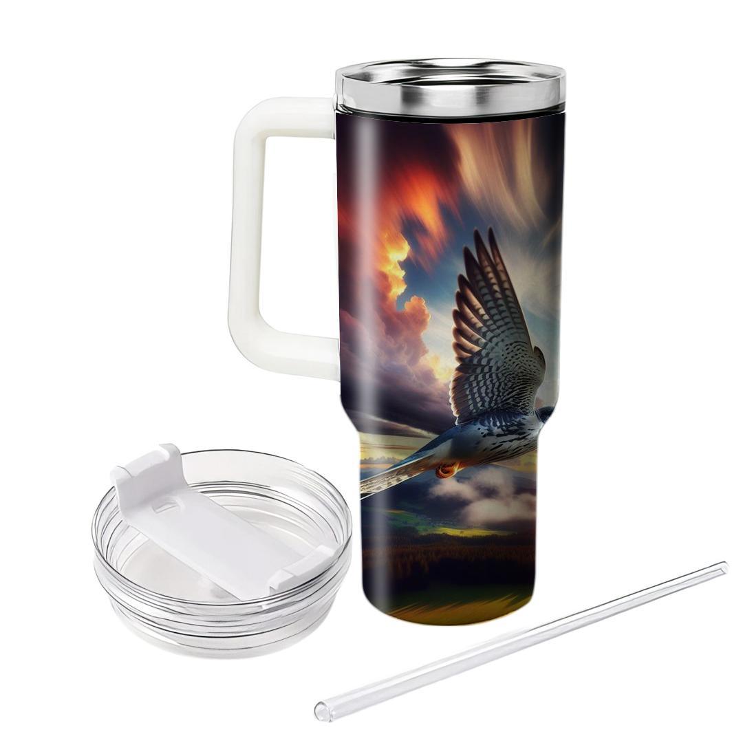 Dynamic Falcon Flight  Travel Tumblers