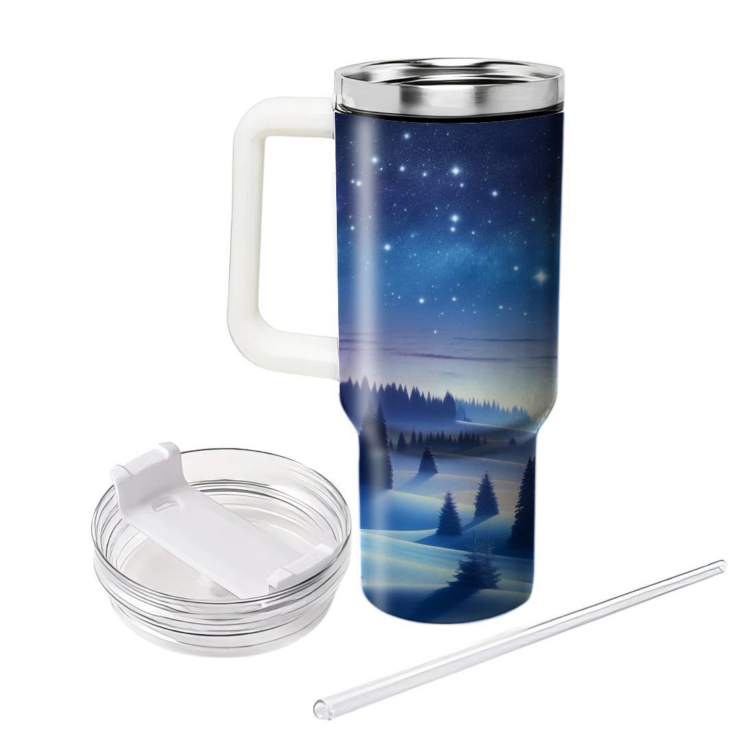 Frosty Winter Night  Travel Tumblers
