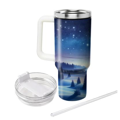 Frosty Winter Night  Travel Tumblers