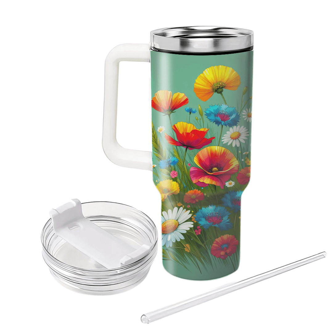 Charming Wildflower Meadow  Tumblers With Lids