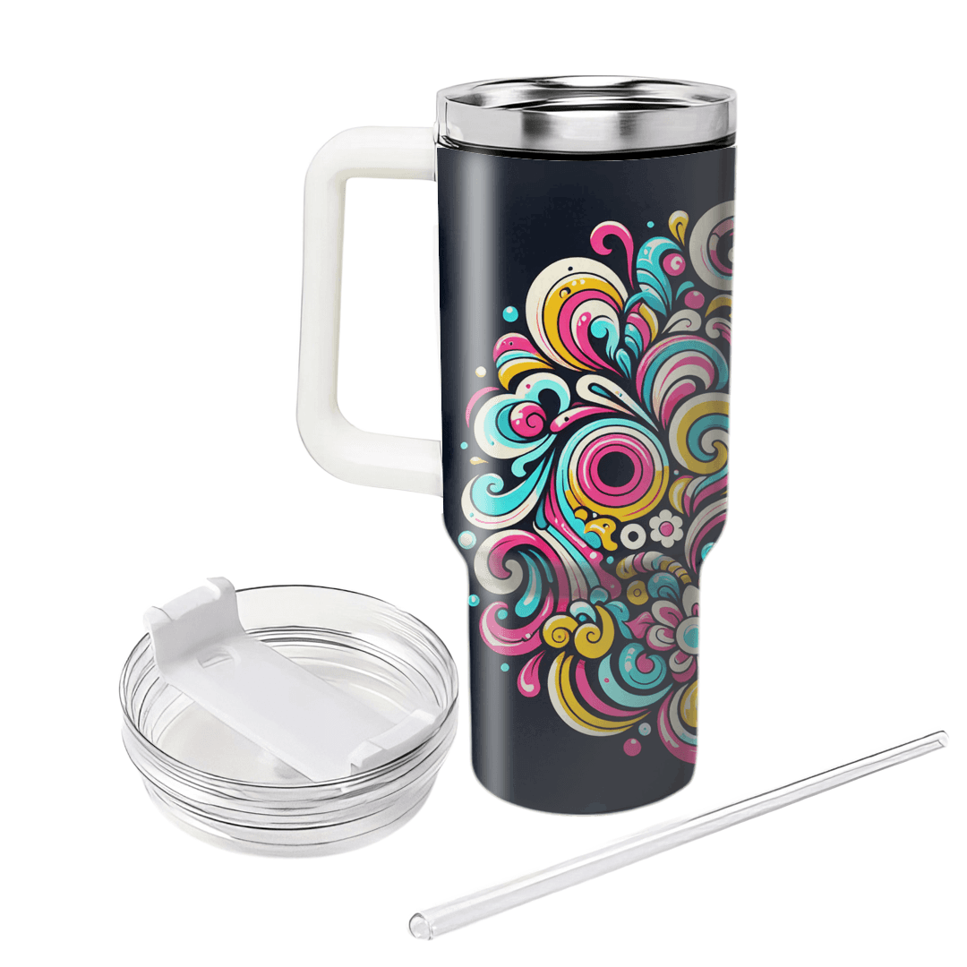 Radiant Tie-dye Waves  Custom Tumblers
