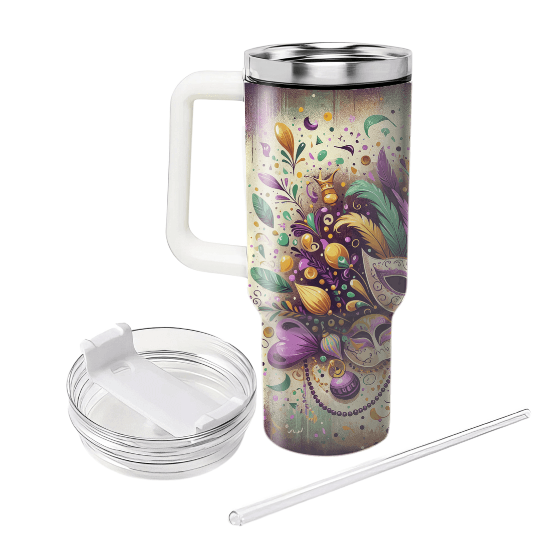 Vintage Carnival - A Whimsical Mardi Gras  Personalized Tumblers