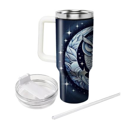 Lunar Owl Mystique  Travel Tumblers