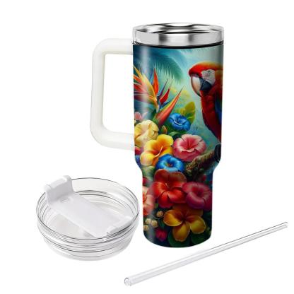 Joyful Macaw Fiesta  Tumblers With Lids