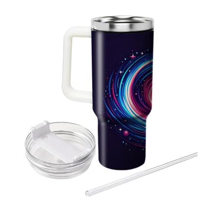 Neon Spiral Galaxy  Personalized Tumblers