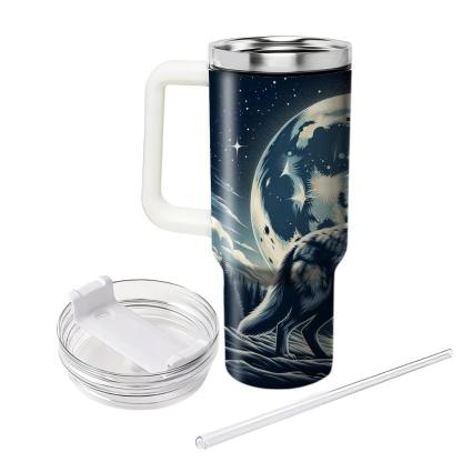 Bold Wolf Spirit  Travel Tumblers
