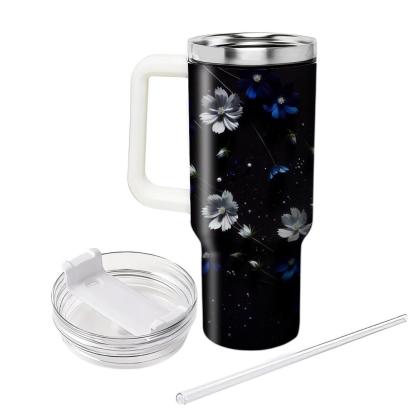 Mystic Midnight Blossoms  Tumbler Cups