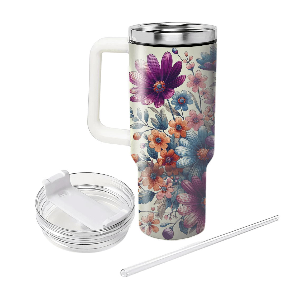 Charming Wildflowers Travel Tumblers
