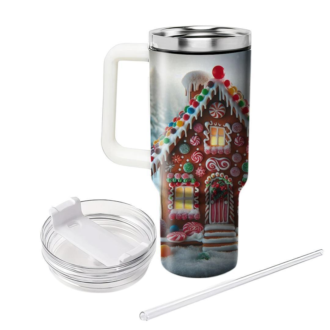 Winter Gingerbread House  Tumbler Cups