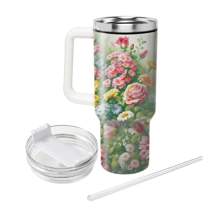 Lively Blooming Garden  Tumblers With Lids
