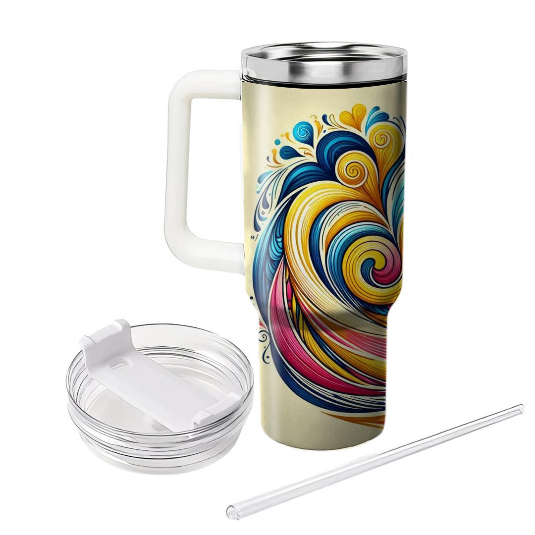 Waves Of Harmony - International Day Of Happiness  Tumblers With Lids
