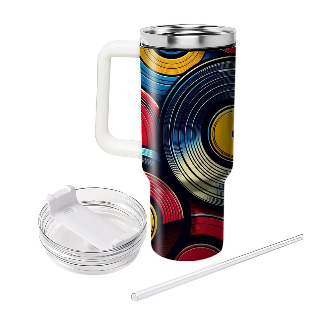 Colorful Vinyl Records  Tumbler Cups