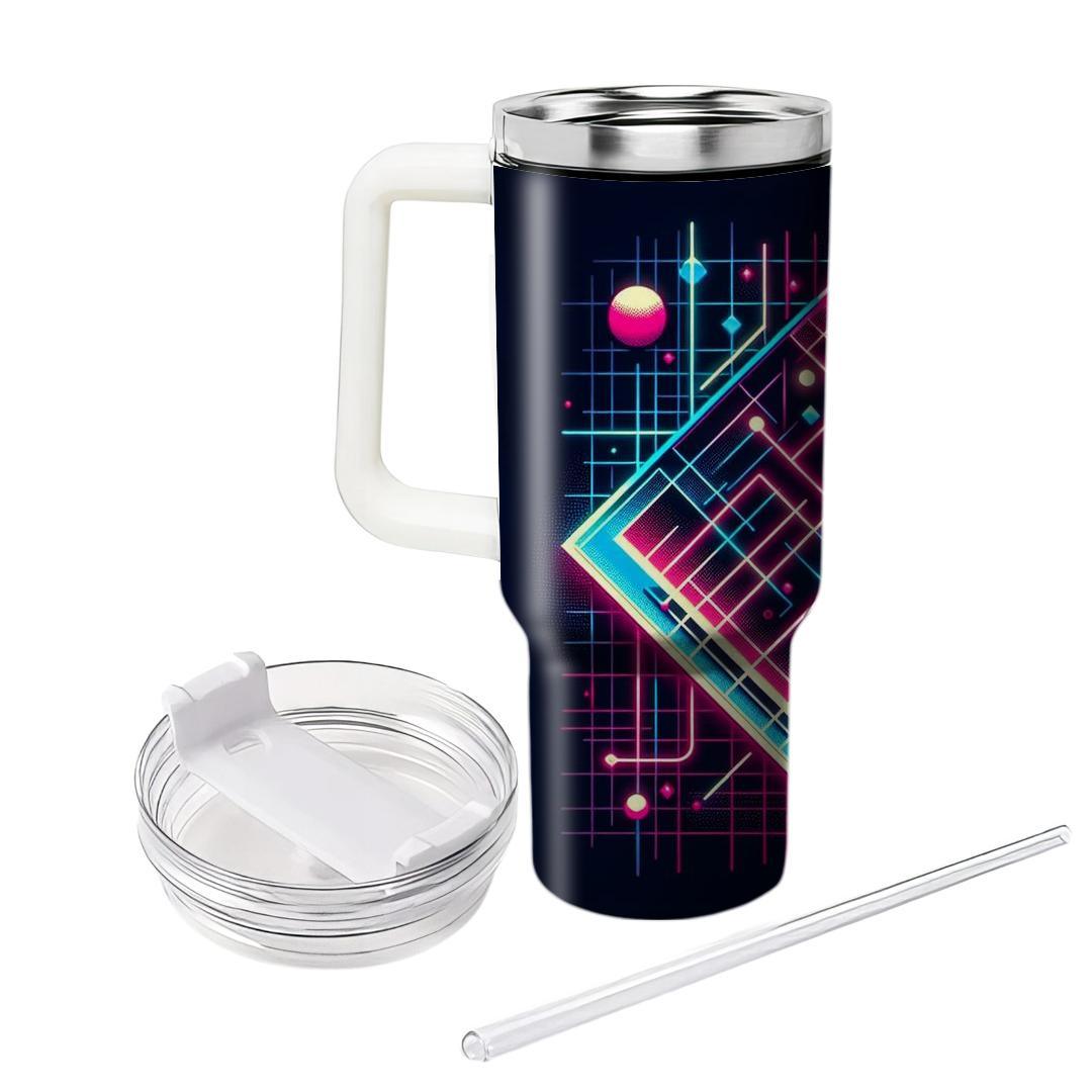 Electric 80s Grid  Unique Tumblers