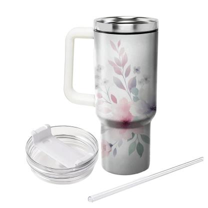 Soft Blossom Whispers  Insulated Tumblers