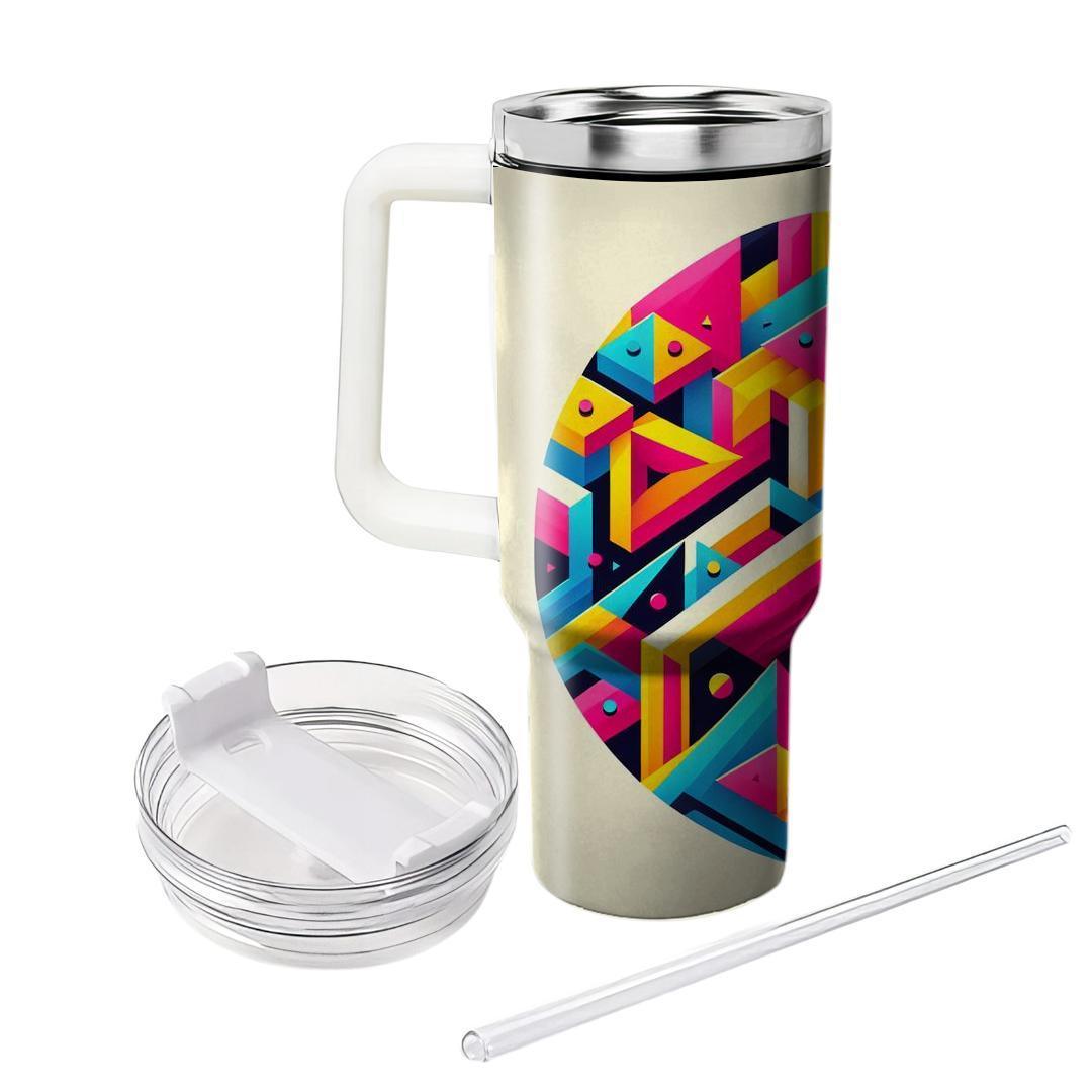 Funky Triangles  Personalized Tumblers