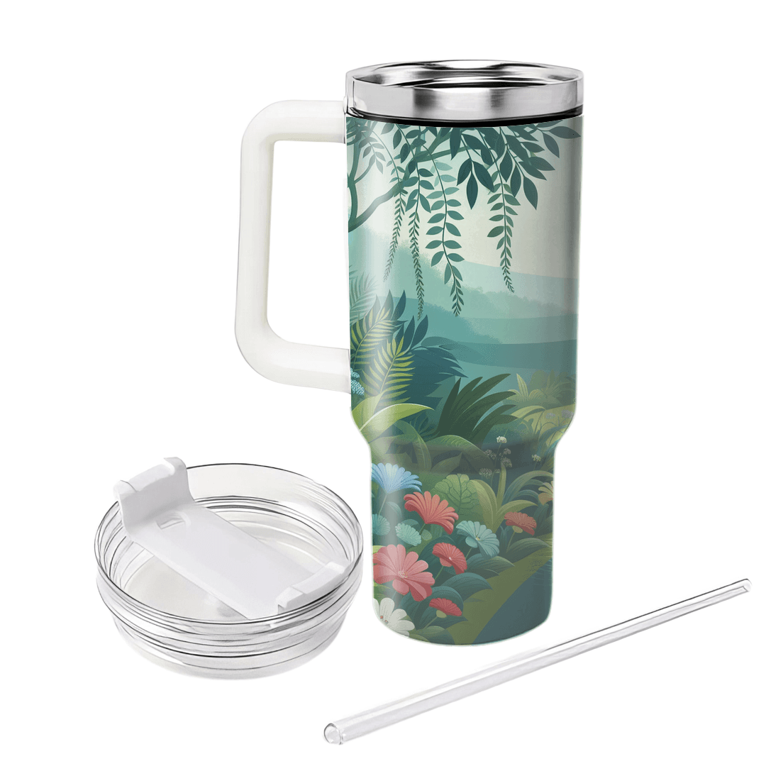 Retro Peaceful Path  Custom Tumblers