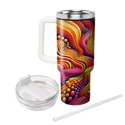 Retro Electric Harmony  Travel Tumblers