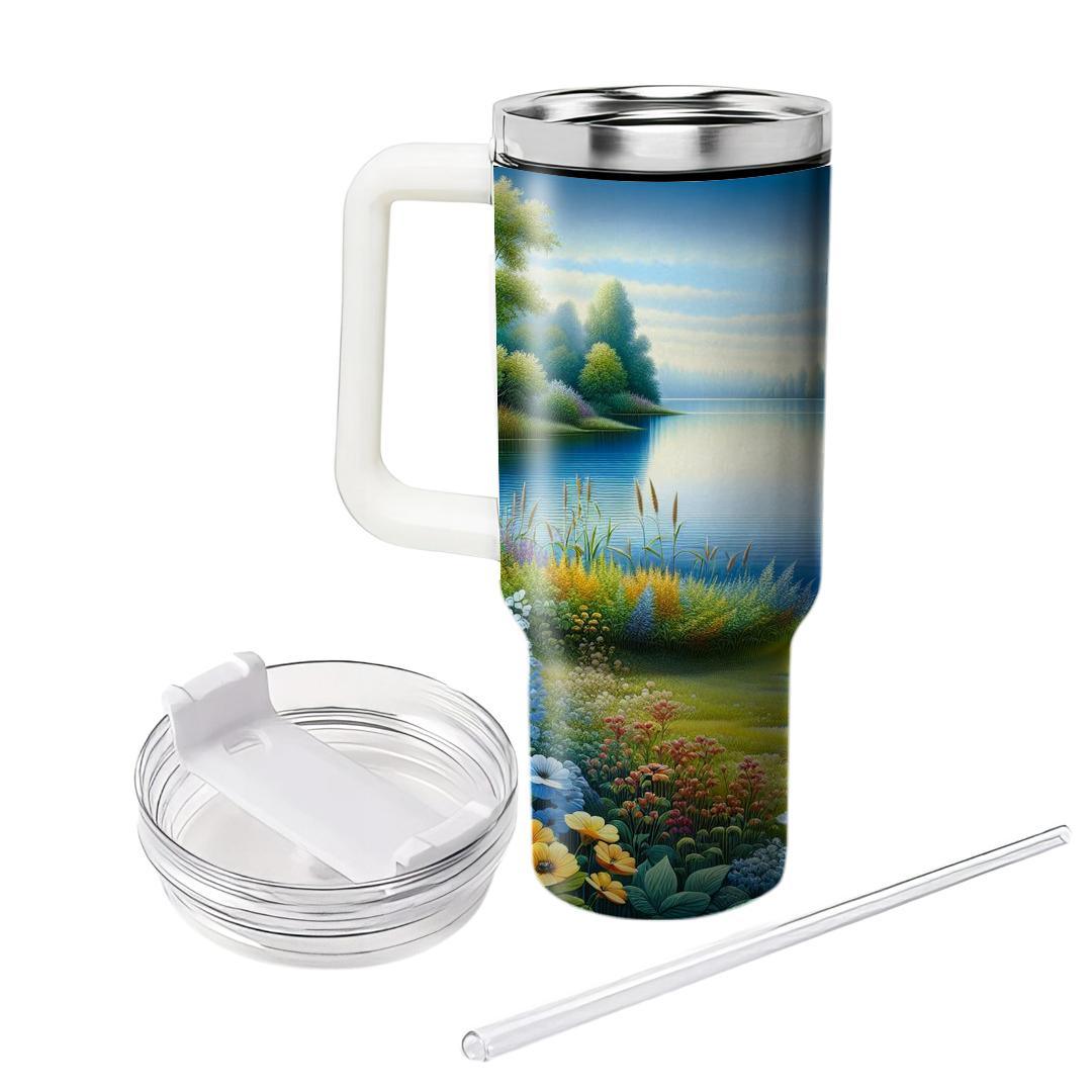Serene Summer Lake  Tumblers With Lids