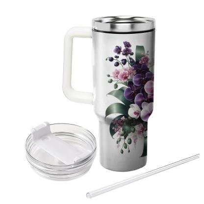 Graceful Orchid Cascade  Insulated Tumblers