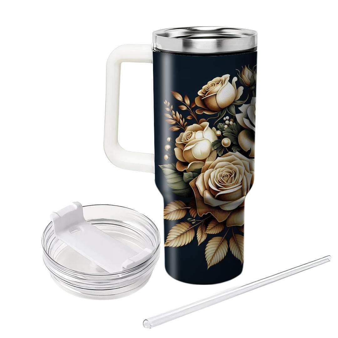Golden Rose Dream  Unique Tumblers