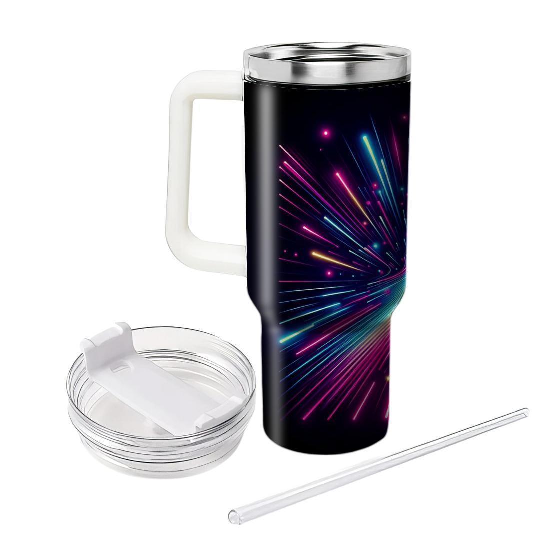 Retro Rave Neon  Personalized Tumblers