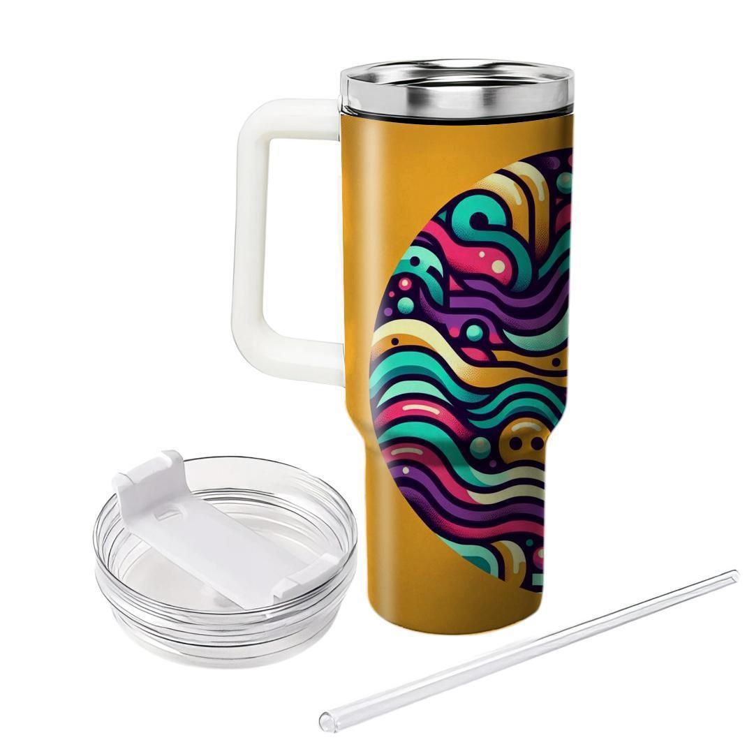 Retro Funk Wave  Travel Tumblers