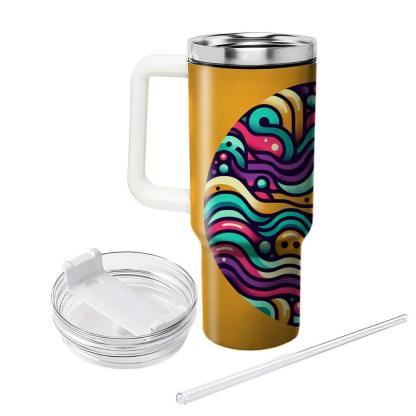 Retro Funk Wave  Travel Tumblers