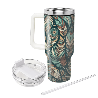 Charming Boho Feathers  Custom Tumblers