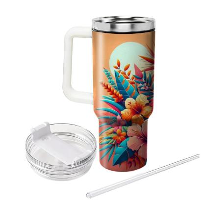Lively Tropical Paradise  Insulated Tumblers