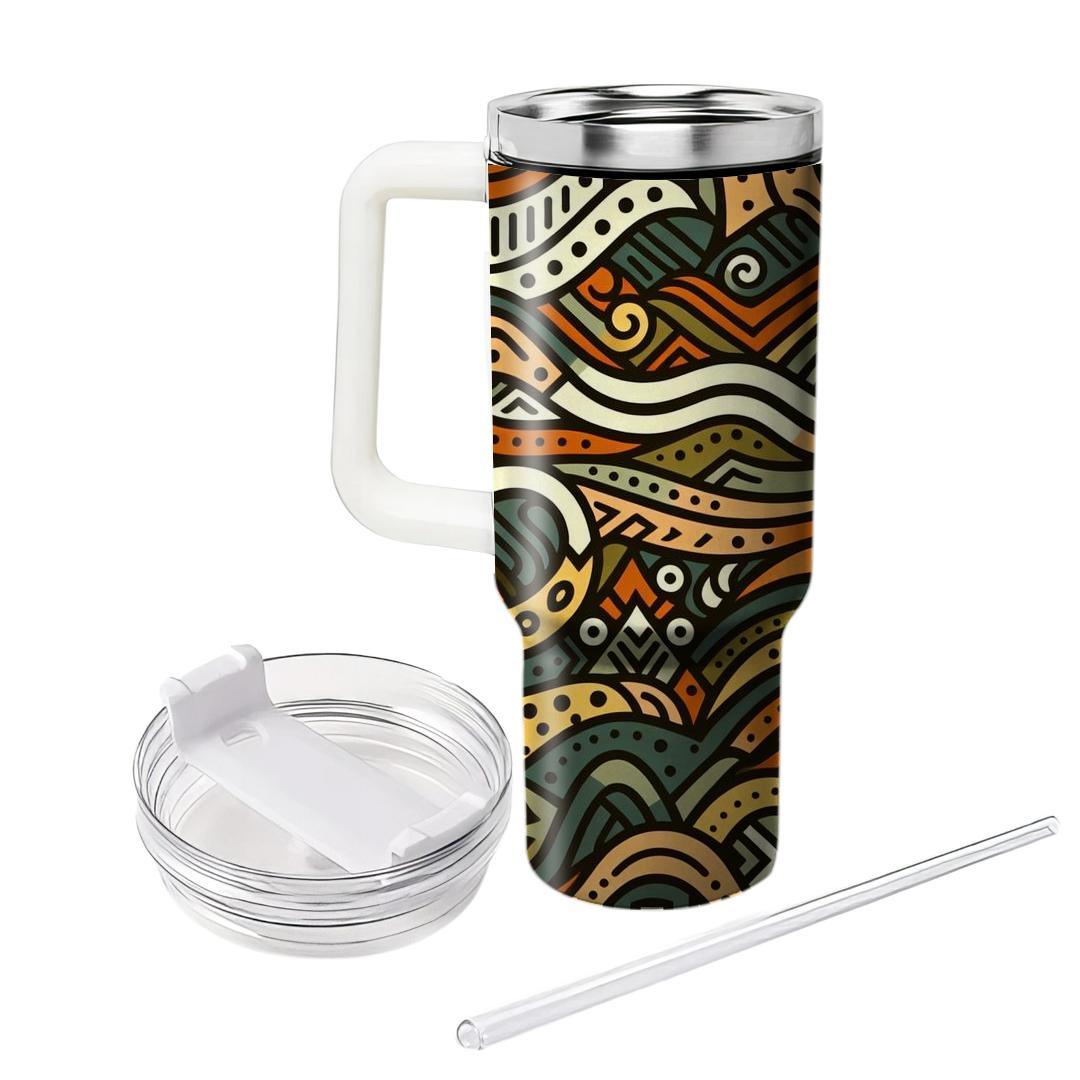 African Tribal Wave  Tumblers For Gifts