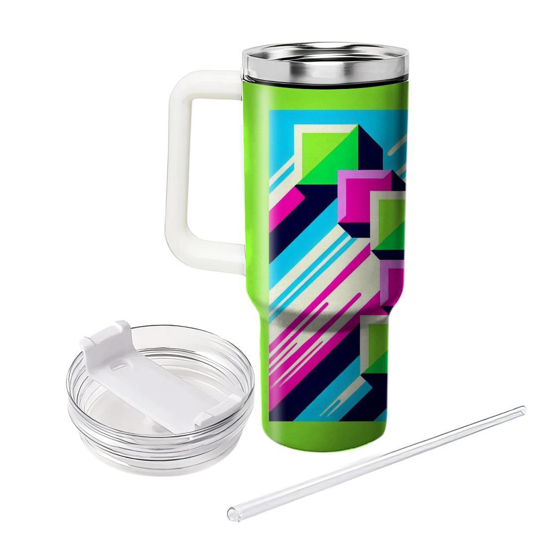 Bold Checkered Retro  Personalized Tumblers