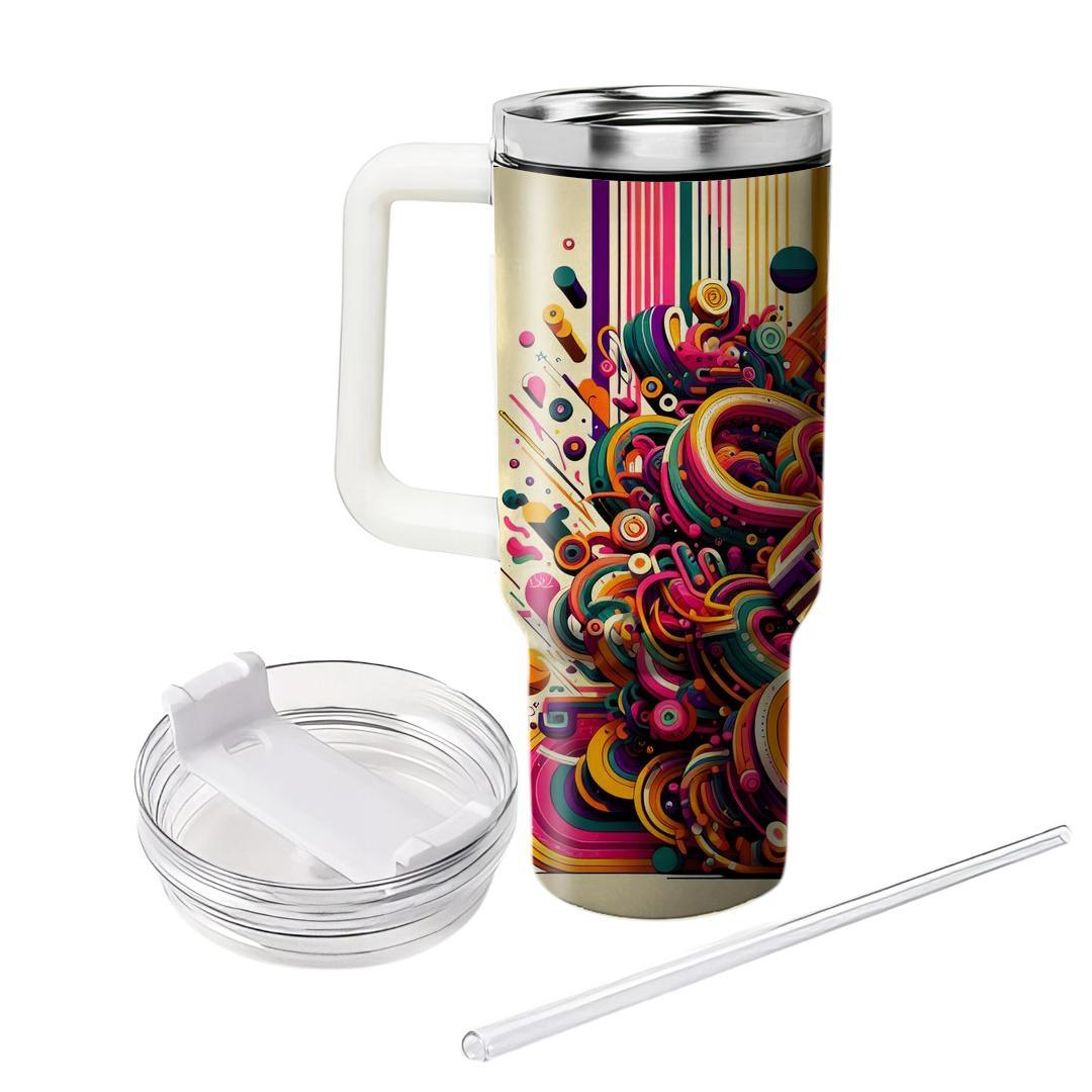 Groovy Typography  Travel Tumblers