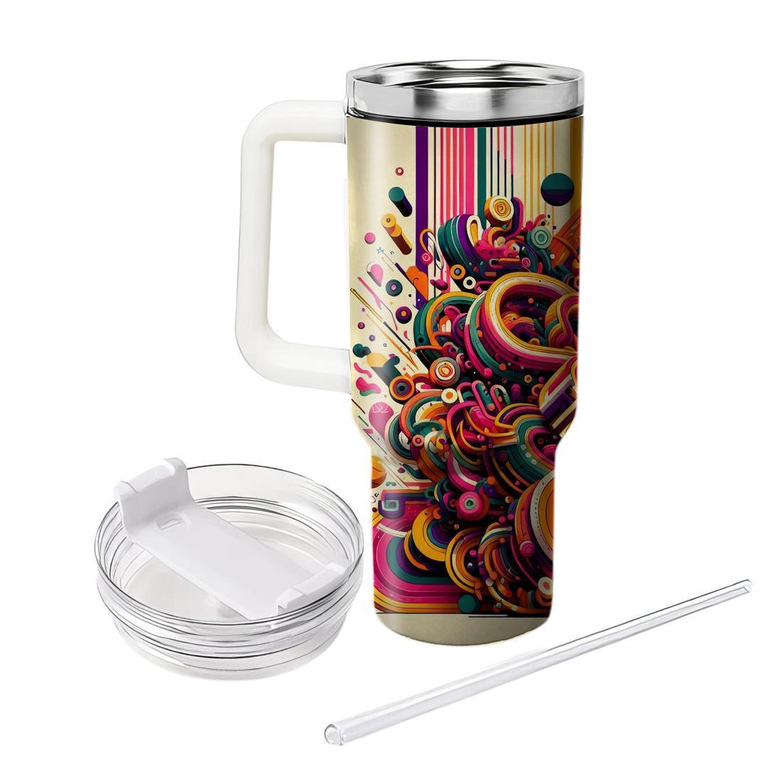Groovy Typography  Travel Tumblers