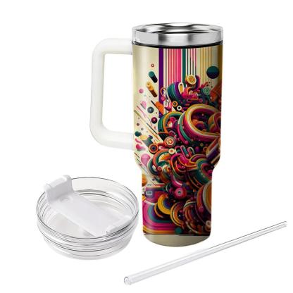 Groovy Typography  Travel Tumblers