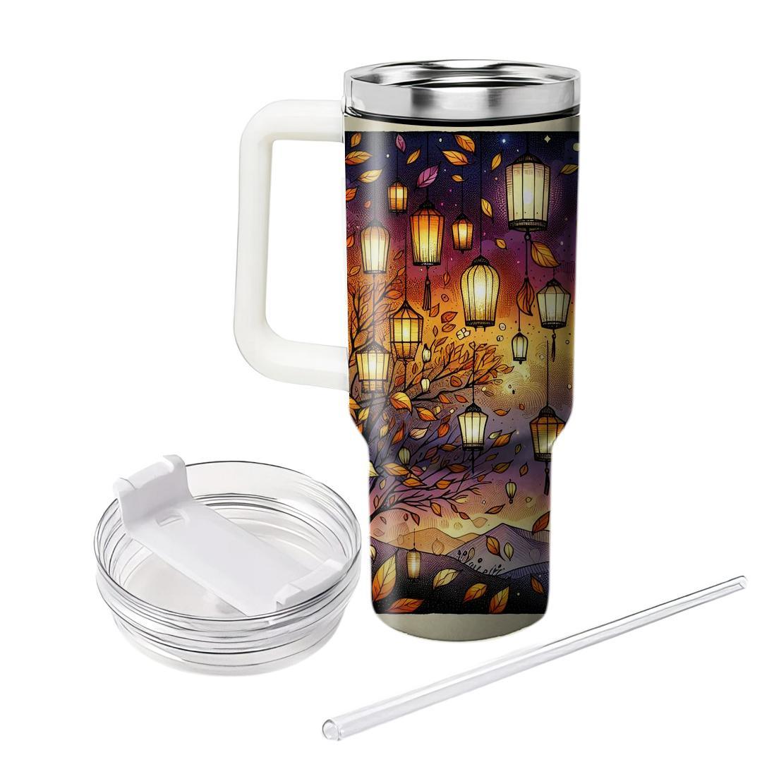 Autumn Lantern Light Unique Tumblers