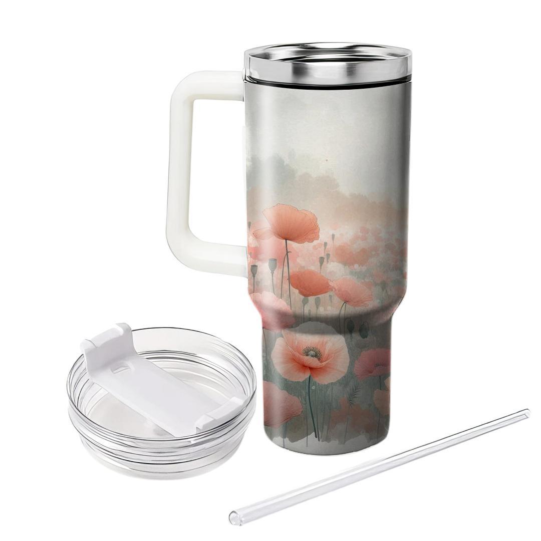Ethereal Watercolor Poppies  Unique Tumblers