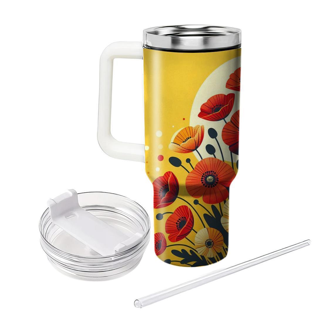 Playful Poppy Fields  Insulated Tumblers